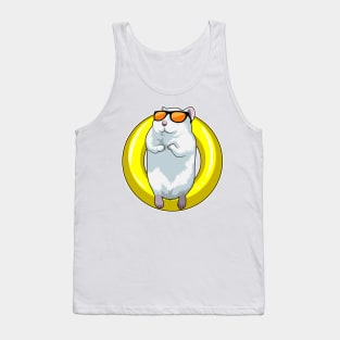 Hamster at Swimming with Swim ring Tank Top